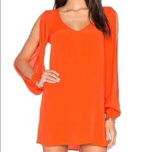 LOVERS + FRIENDS orange long sleeve mini dress NWT